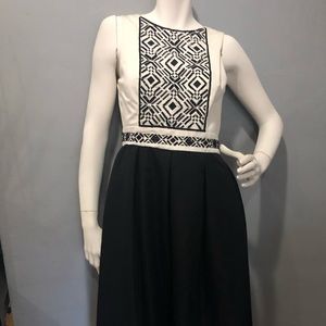 Shoshanna Black and White Maxi Dress